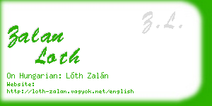 zalan loth business card
